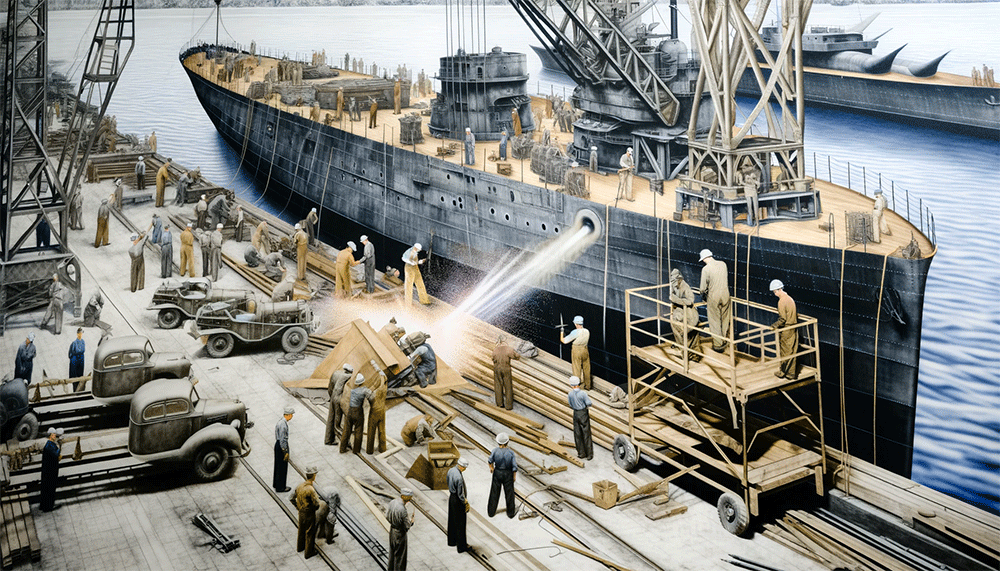 Liberty Ship | Wilmington NC Shipyard Circa 1943 | World War II | ILM Advertiser | Buy | Sell | Market | Advertise | Wilmington NC | Castle Hayne NC | Wrightsville Beach NC | Kure Beach NC | Carolina Beach NC | New Hanover County NC | Classified Ads