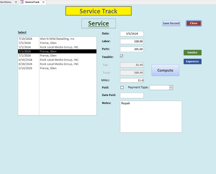 ServiceTrack | Service Tracking Software for the Sole Proprietor | Local Service Rep | Rock Local Media group | ILM Advertiser - Buy | Sell | Market | Advertise | Web Design | SEO